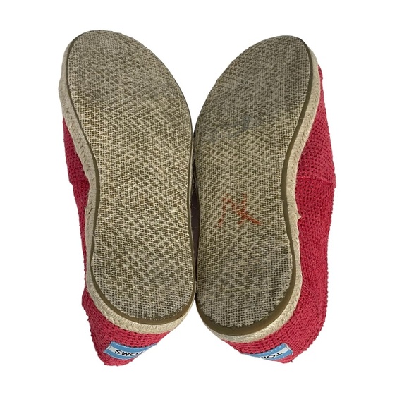 Toms Womens Alpargata Perforated Berry Pink Espadrille Slip On Loafer Shoe 7.5M - Picture 9 of 11